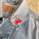 Cherries with Bow Enamel Pin