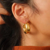 Chunky U-Shaped Hoop Earrings