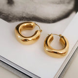 Chunky U-Shaped Hoop Earrings