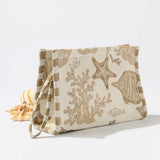 Coastal Jacquard Wristlet Pouch