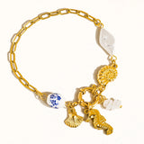 Coastal Seahorse & Shells Charm Bracelet