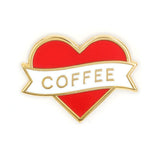 Heart Coffee Enamel Pin