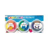 Creatibles Air Dry Clay Kit, Set of 12 Colors + 3 Tools
