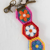 Natural Life Crochet Key Fob Keychain, Orange