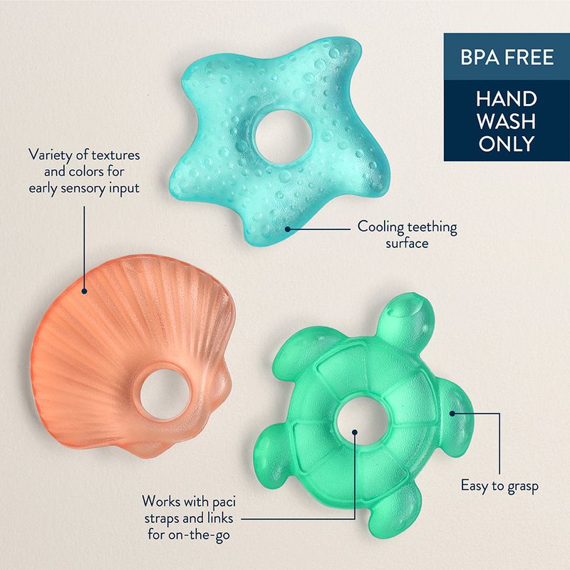 Itzy Ritzy Seaside Cutie Coolers™ Soothing Water-Filled Teethers