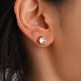 Round CZ Stud Earrings