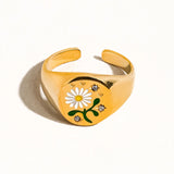 Daisy Flower Ring (Adjustable)