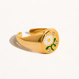 Daisy Flower Ring (Adjustable)