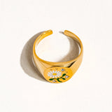 Daisy Flower Ring (Adjustable)