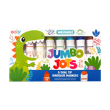 OOLY Jumbo Jots Dual Tip Dinosaur Stamp Markers, Set of 8