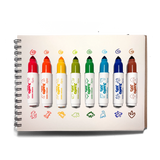 OOLY Jumbo Jots Dual Tip Dinosaur Stamp Markers, Set of 8