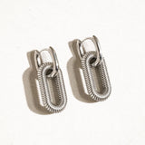 Double Chain Hoop Earrings