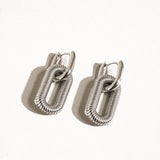 Double Chain Hoop Earrings