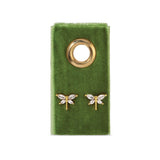 Splendid Iris Dragonfly CZ Stud Earrings