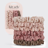 Kitsch Ultra Petite Terracotta Satin Scrunchies, 6PK