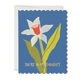 Scalloped Daffodil, Sympathy Greeting Card