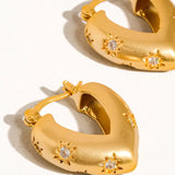 Starburst CZ Huggie Earrings