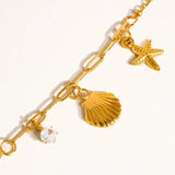 Starfish & Seashell Charm Necklace