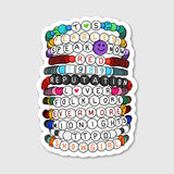Taylor Swift Eras Friendship Bracelets Vinyl Sticker