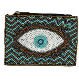 Evil Eye Beaded Coin Purse