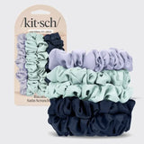 Kitsch Garden Bouquet Ruched Satin Scrunchies, 5PK