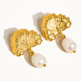 Floral Pearl Drop Earrings