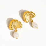 Floral Pearl Drop Earrings