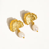 Floral Pearl Drop Earrings