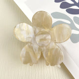 Mixed White & Cream Flower Claw Hair Clip