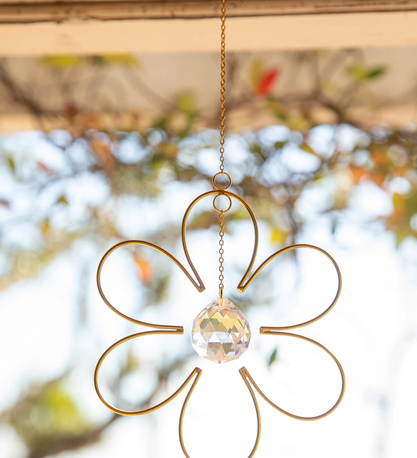 Natural Life Flower Whimsy Glass Sun Catcher