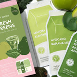 ESW Beauty Fresh Greens Skin Nutrient Sheet Mask Kit, Superfood Sheet Masks