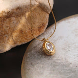 CZ Oval Necklace