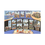 Greetings from New Jersey (Beachy) Postcard