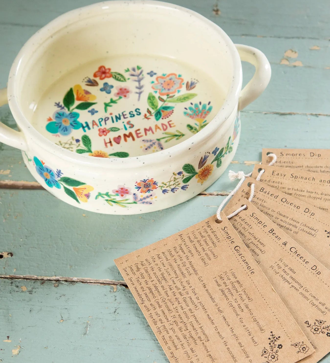 Natural Life 'Happiness is Homemade' Artisan Dip Crock