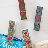 Floral Happy Clips, Set of 4