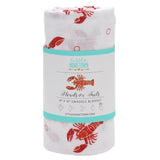 Heads or Tails (Lobster) Muslin Swaddle Blanket