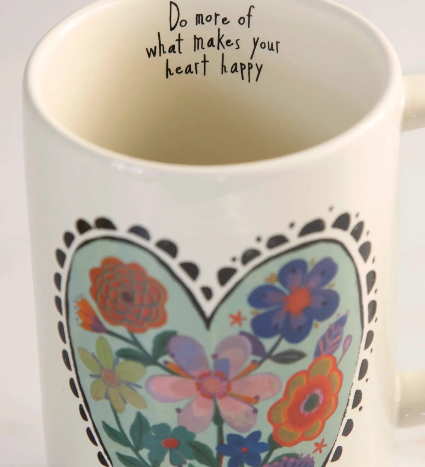 Natural Life 'Do More of What Makes Your Heart Happy' Latte Mug, 16oz.