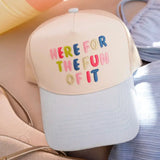 'Here For the Fun of It' Corduroy Trucker Hat