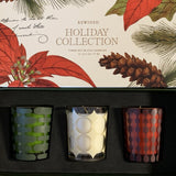 REWINED Holiday Candle Gift Set, (3) 2.5oz. Votive Candles