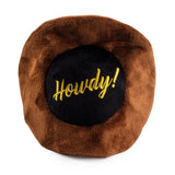 Haute Diggity Dog Howdy! Brown Cowboy Hat Squeaker Dog Toy