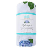Blue Hydrangeas Muslin Swaddle Blanket