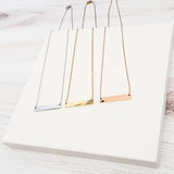 Stainless Steel Bar Necklace, Engraveable
