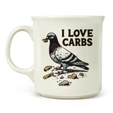 'I Love Carbs' (Pigeon) Ceramic Mug, 16oz.