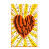 I Love You Sunburst Postcard