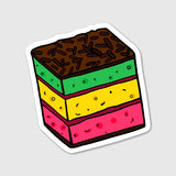 Italian Rainbow Cookie Vinyl Sticker