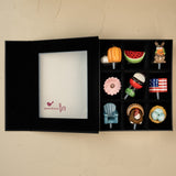 Nora Fleming 9 Piece Black Keepsake Box