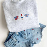 YOUTH 4th of July Icons Embroidered Crewneck Sweatshirt