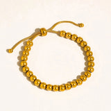 Gold Beaded Pull Bracelet, Medium Beads