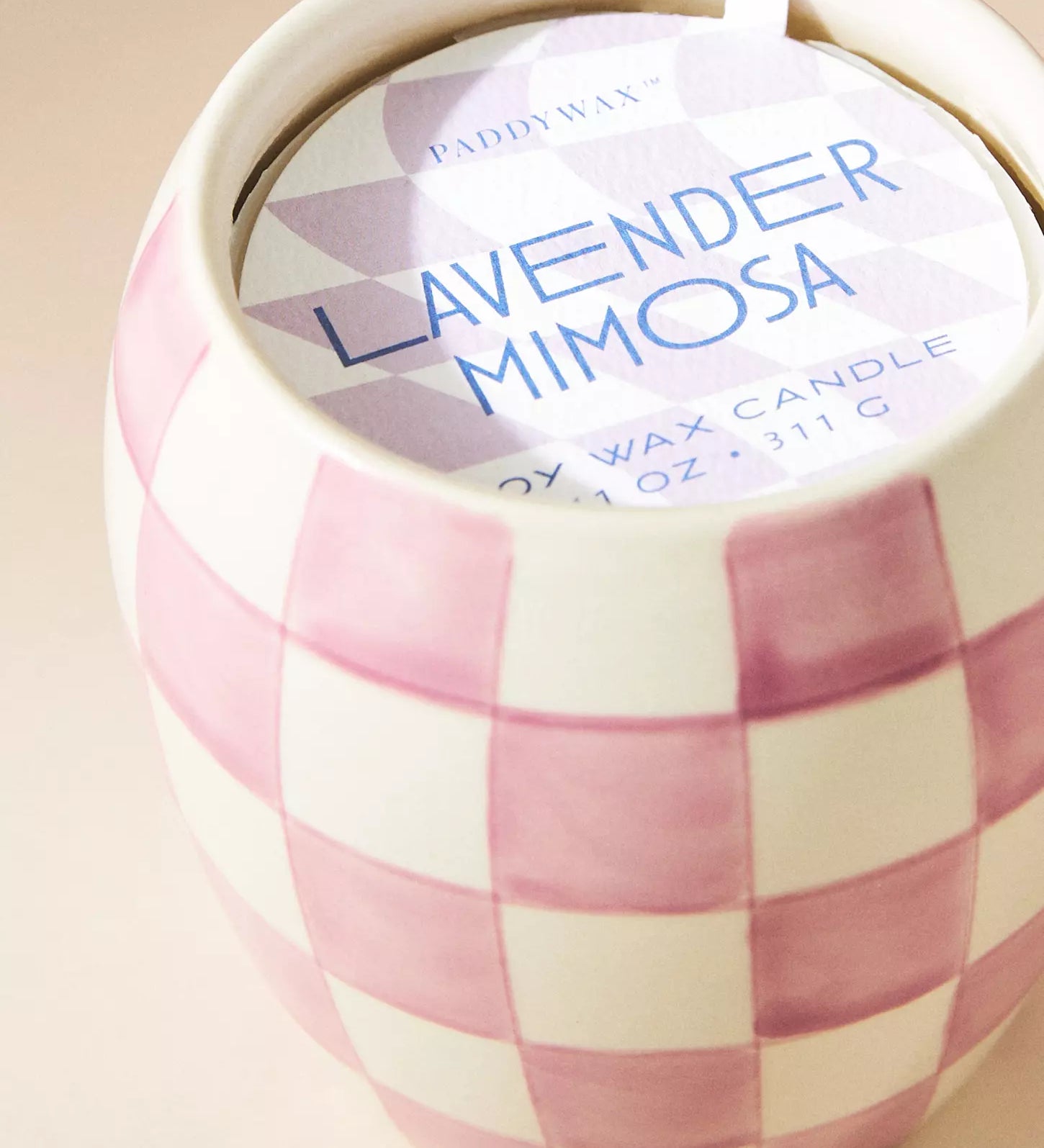 PADDYWAX Checkmate Lavender Mimosa Candle, 11oz.