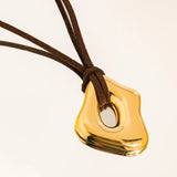 Leather Cord Pendant Necklace